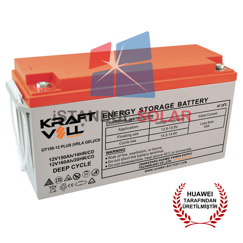 Kraftvoll 12V 160Ah VRLA Deep.Cycle Jel Akü